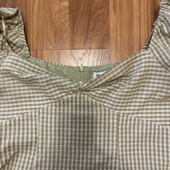 Princess Polly Green Gingham Puff Sleeve Dress - Picture 5 of 6